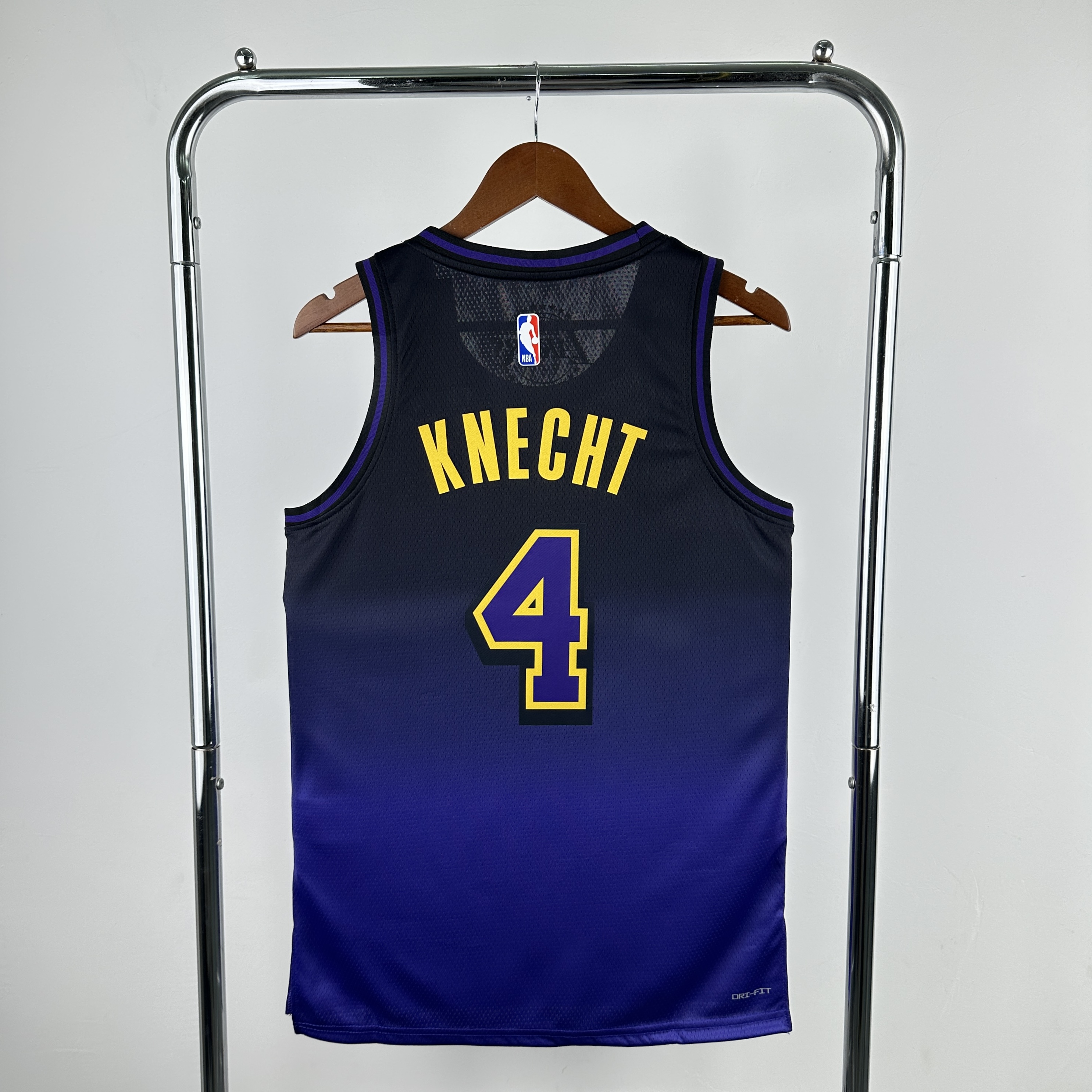 Men Los Angeles Lakers #4 Knecht Purple City Edition Season Nike 2025 NBA Jersey->los angeles lakers->NBA Jersey